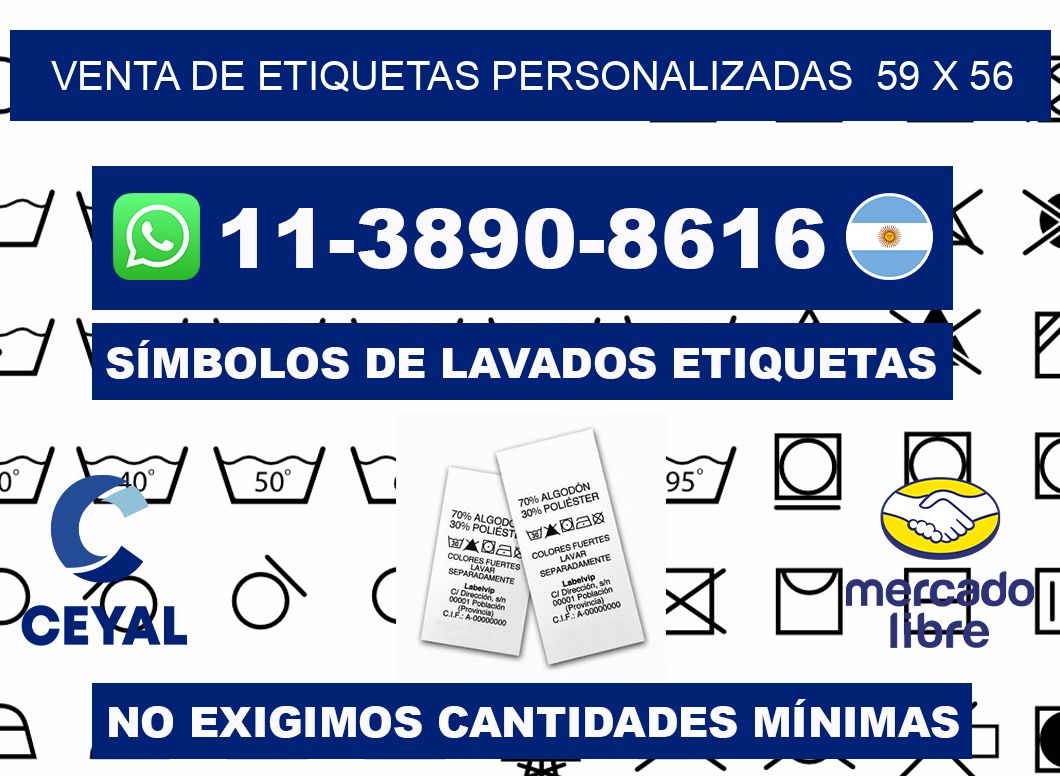 venta de etiquetas personalizadas  59 x 56