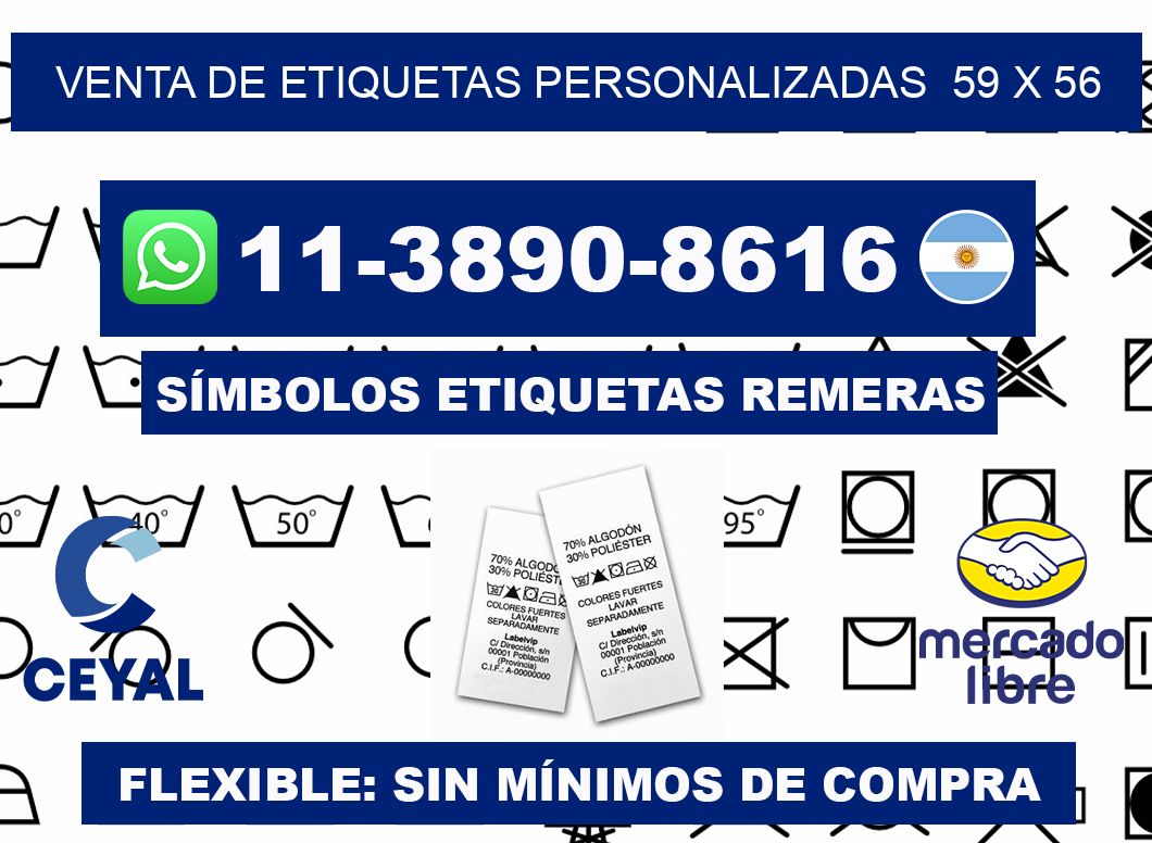 venta de etiquetas personalizadas  59 x 56