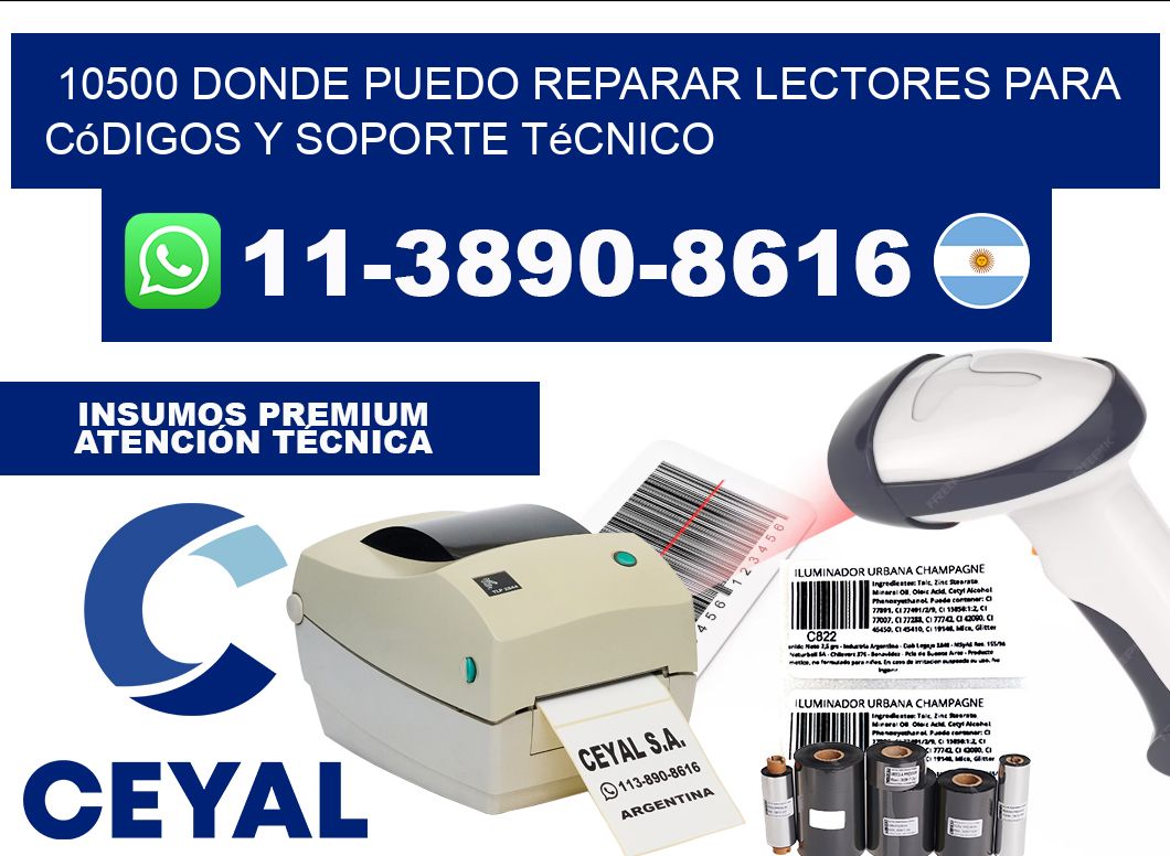 10500 donde puedo reparar Lectores para códigos y Soporte Técnico
