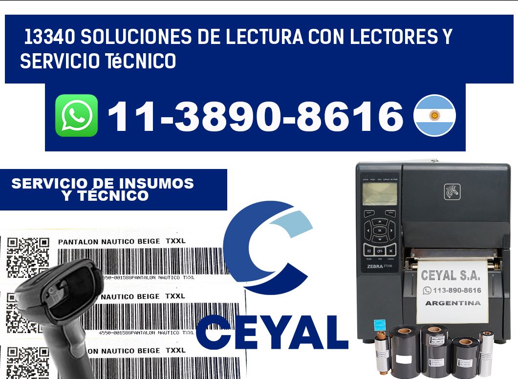 13340 Soluciones de lectura con lectores y Servicio Técnico