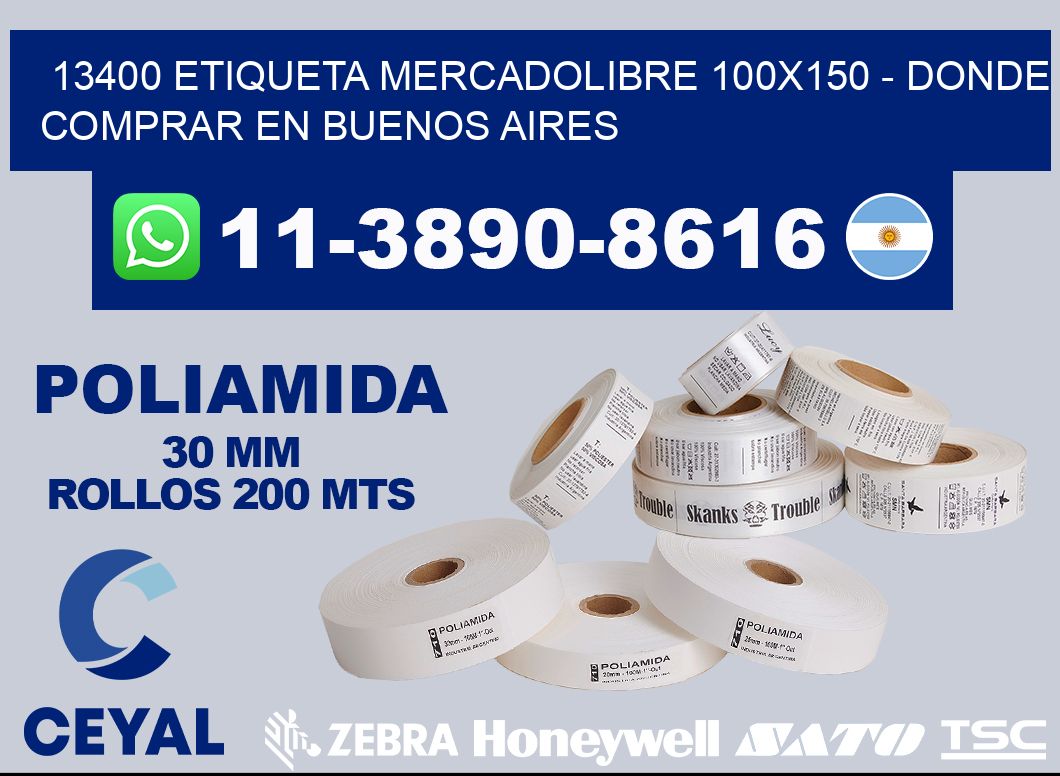 13400 etiqueta MercadoLibre 100x150 - Donde Comprar en Buenos Aires