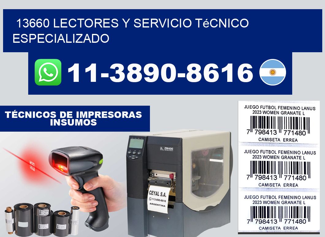 13660 Lectores y Servicio Técnico Especializado