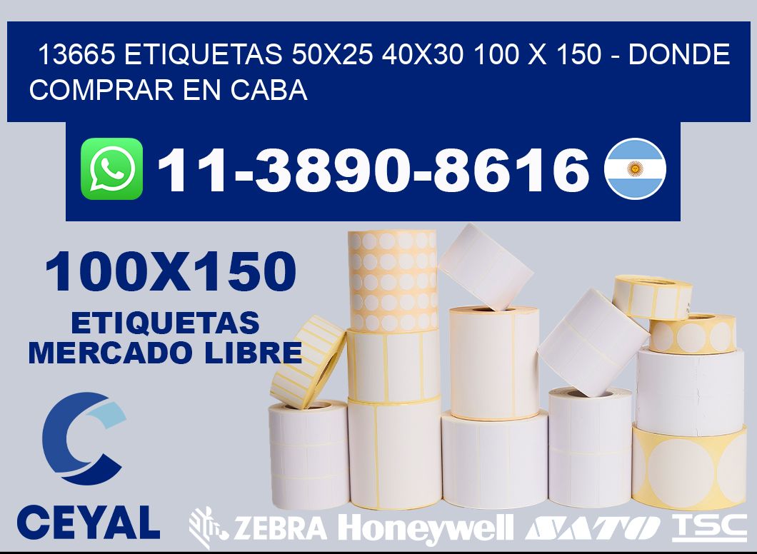 13665 etiquetas 50x25 40x30 100 x 150 - Donde Comprar en Caba