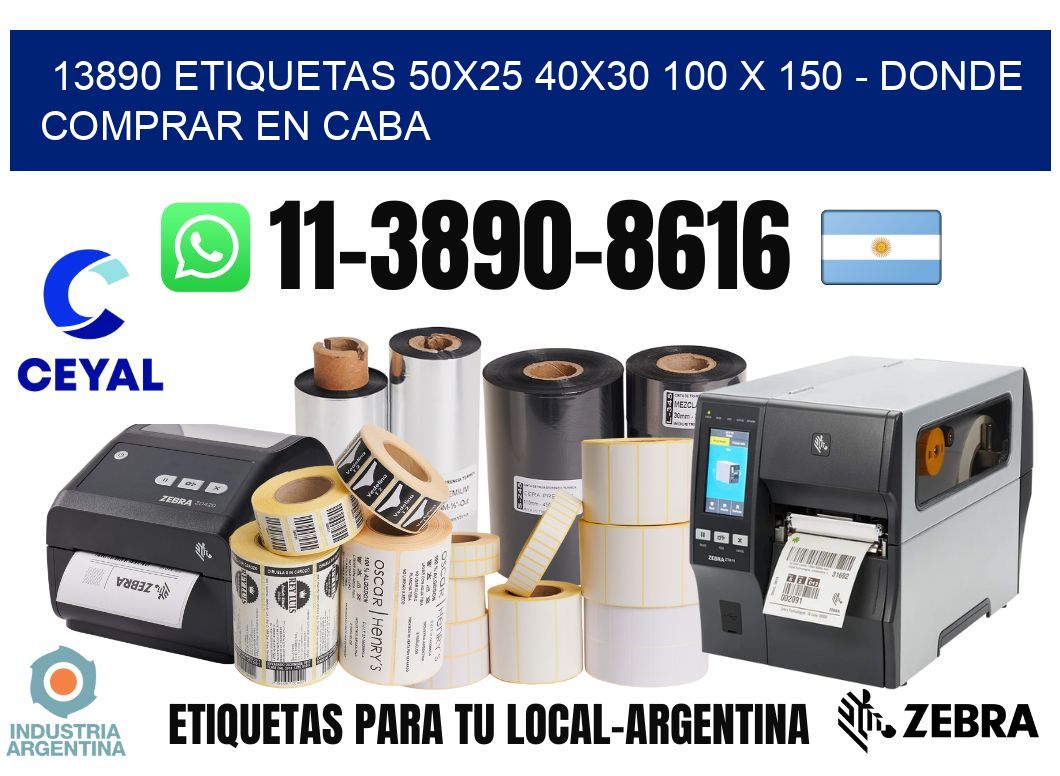 13890 etiquetas 50x25 40x30 100 x 150 - Donde Comprar en Caba