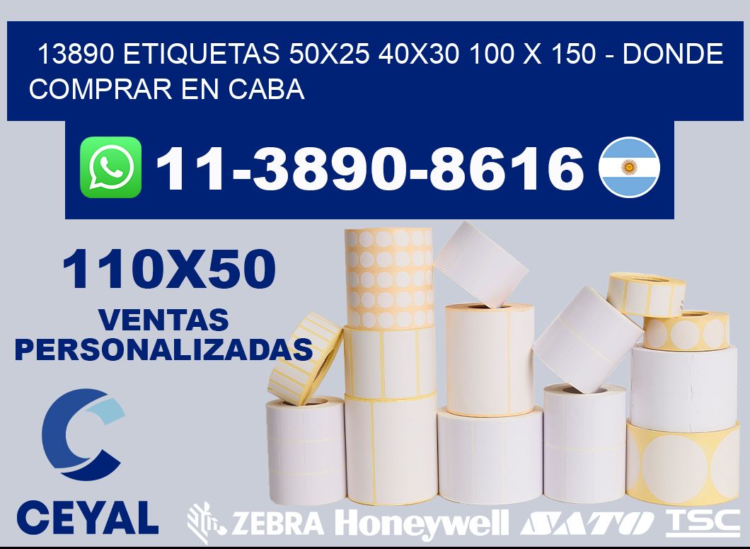 13890 etiquetas 50x25 40x30 100 x 150 - Donde Comprar en Caba