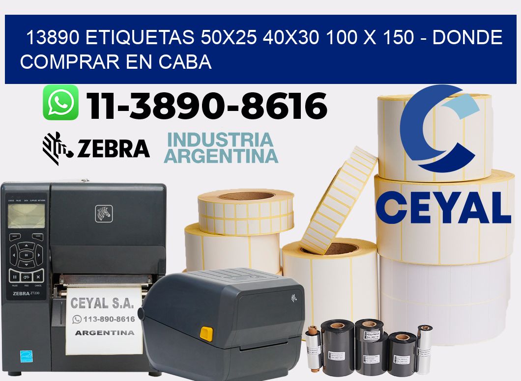 13890 etiquetas 50x25 40x30 100 x 150 - Donde Comprar en Caba