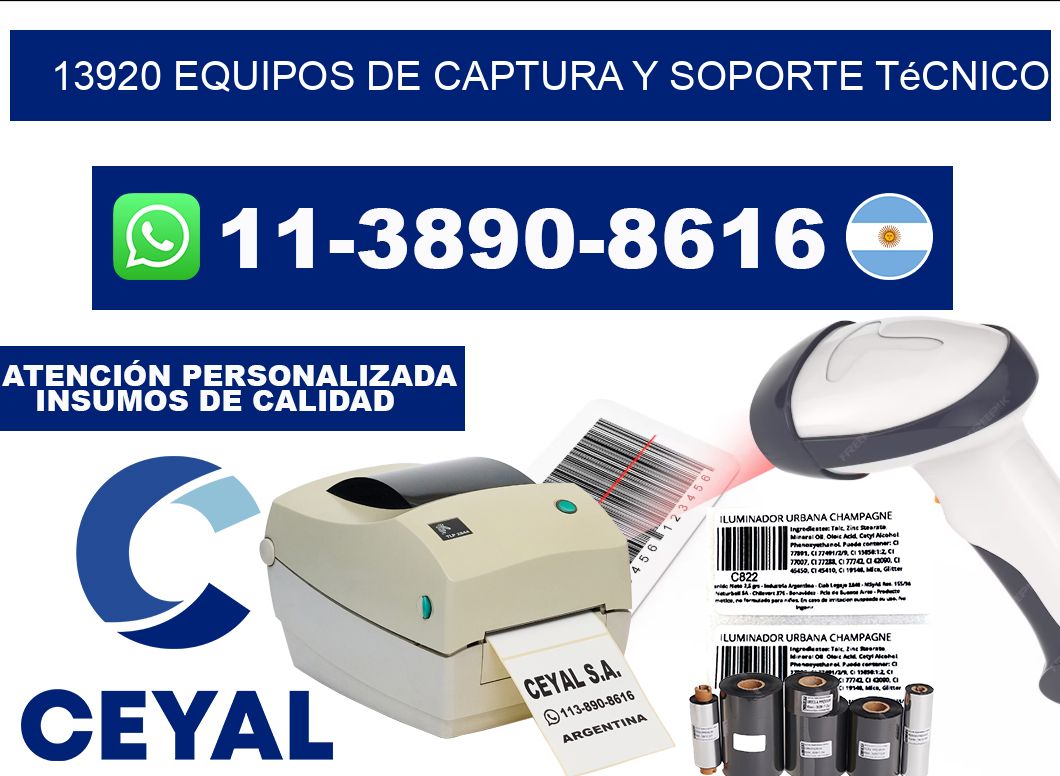 13920 Equipos de Captura y Soporte Técnico