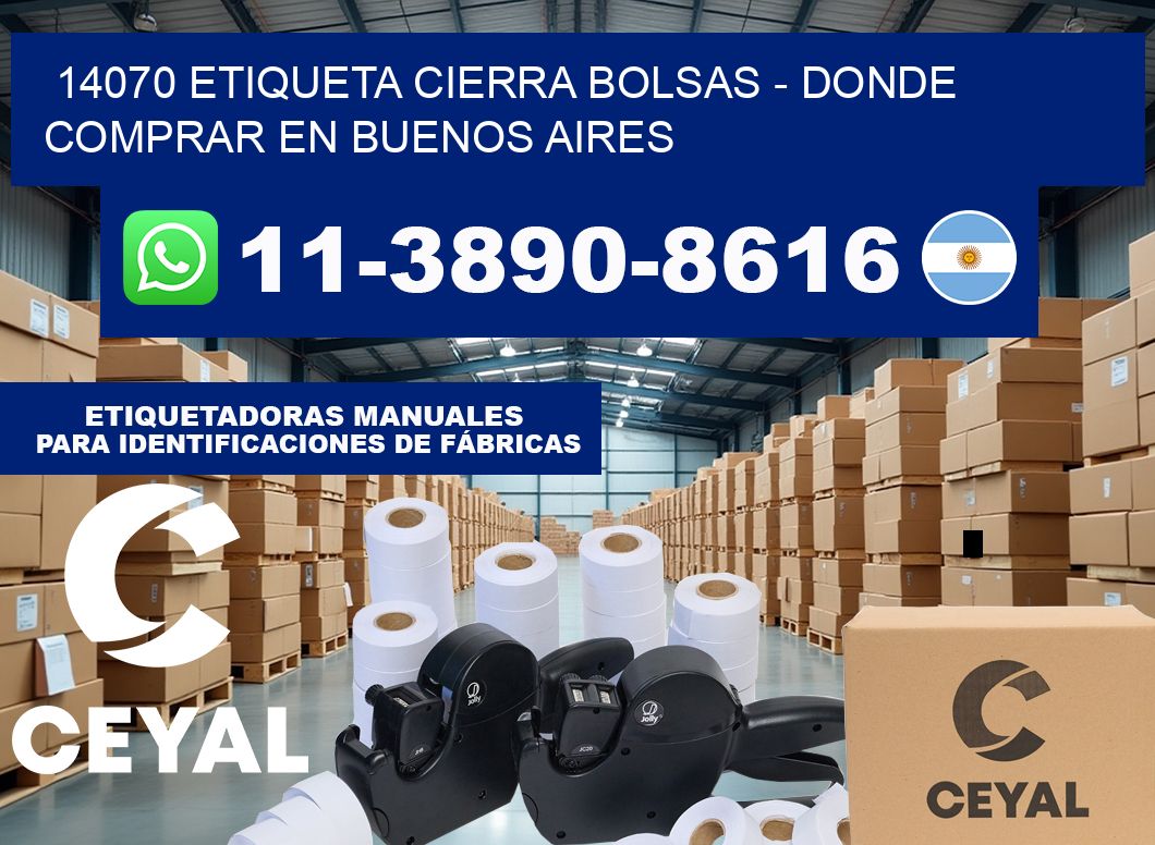 14070 etiqueta Cierra Bolsas – Donde Comprar en Buenos Aires