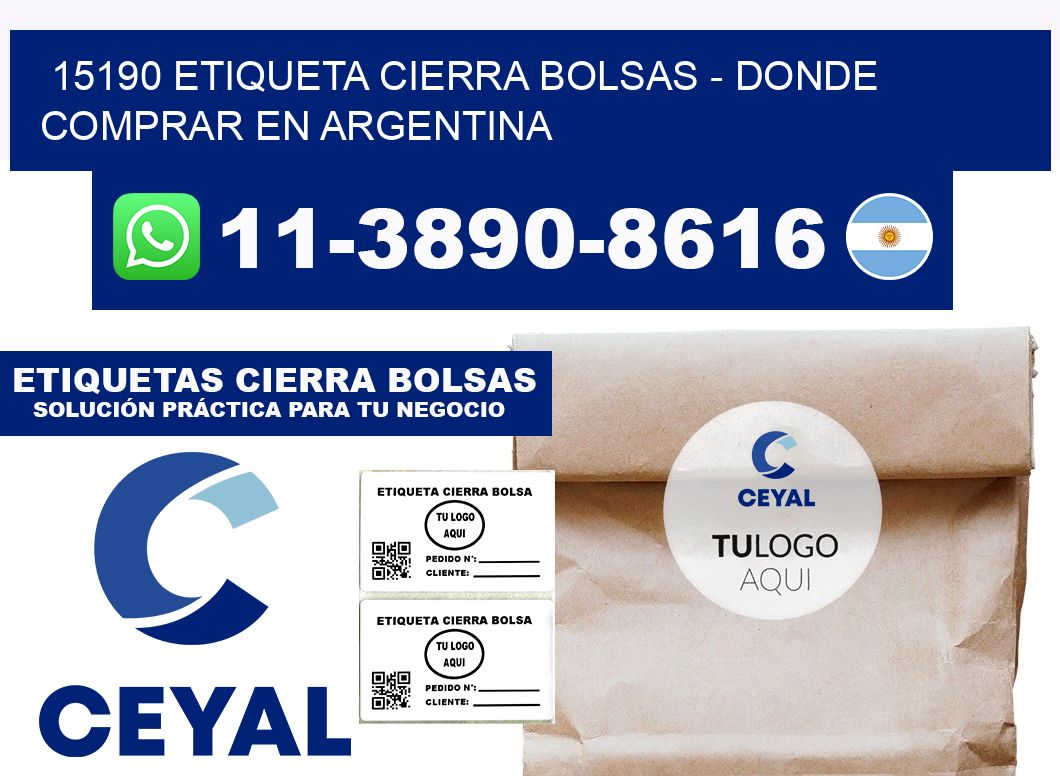 15190 etiqueta Cierra Bolsas - Donde Comprar en Argentina