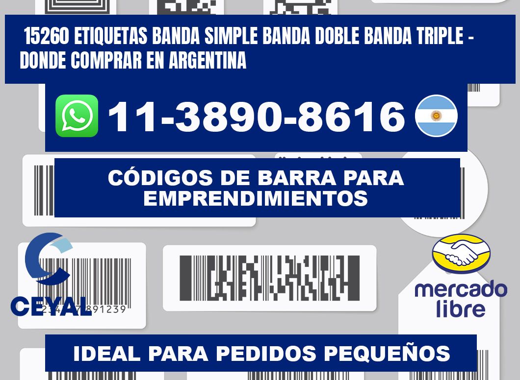 15260 etiquetas banda simple banda doble banda triple - Donde Comprar en Argentina