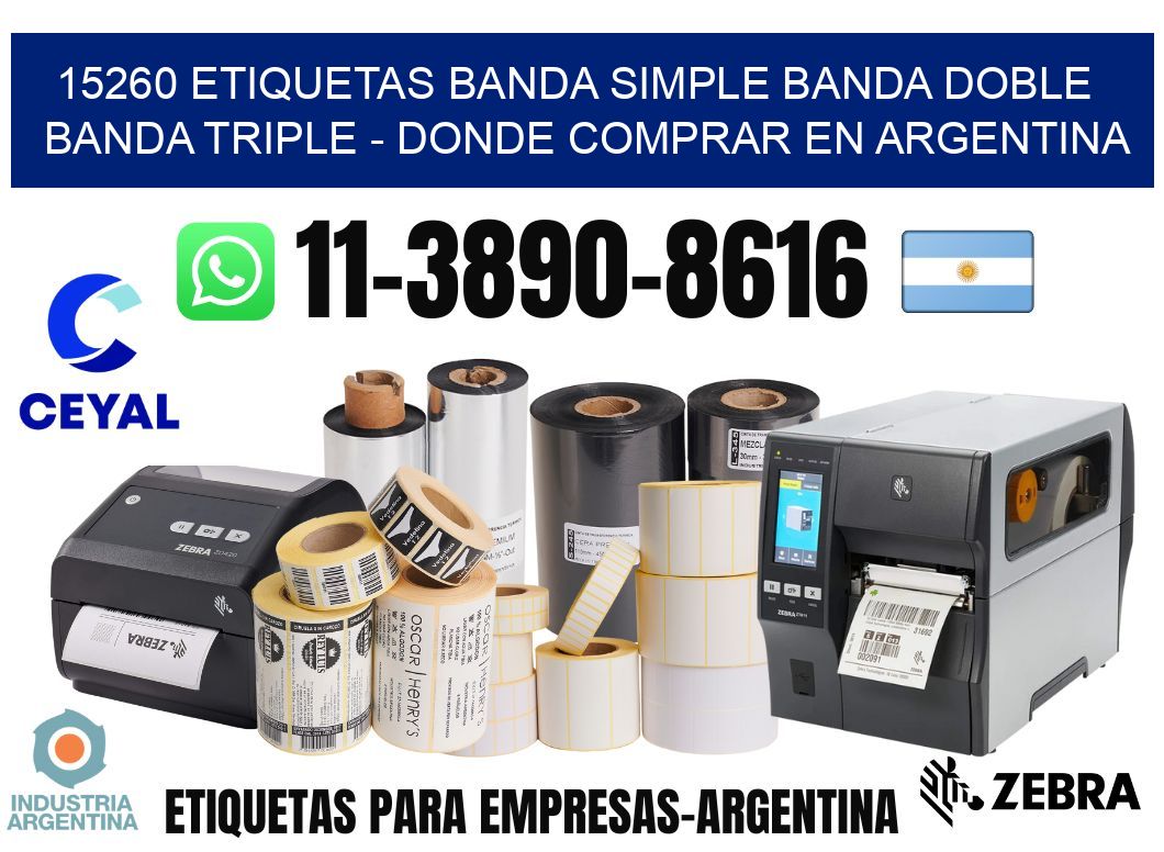 15260 etiquetas banda simple banda doble banda triple - Donde Comprar en Argentina