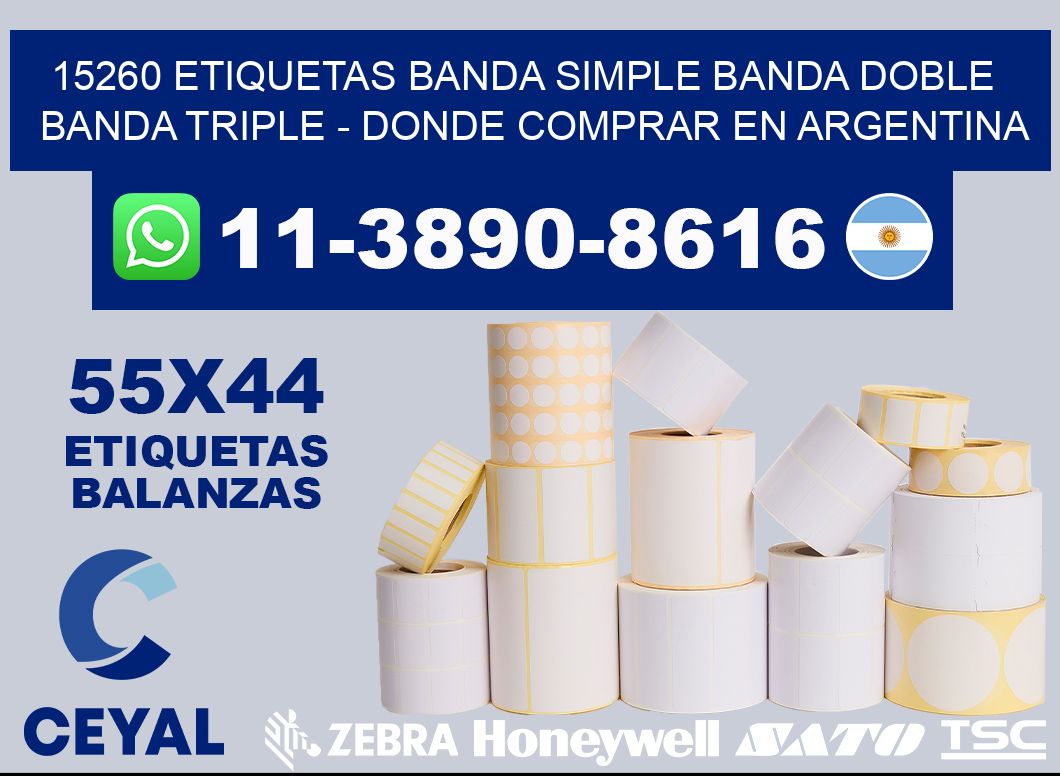 15260 etiquetas banda simple banda doble banda triple - Donde Comprar en Argentina