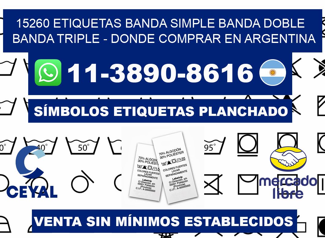 15260 etiquetas banda simple banda doble banda triple - Donde Comprar en Argentina