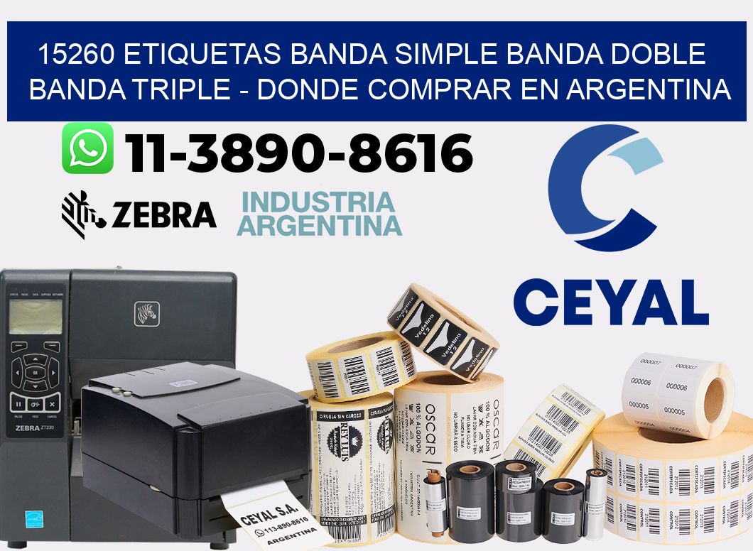 15260 etiquetas banda simple banda doble banda triple - Donde Comprar en Argentina