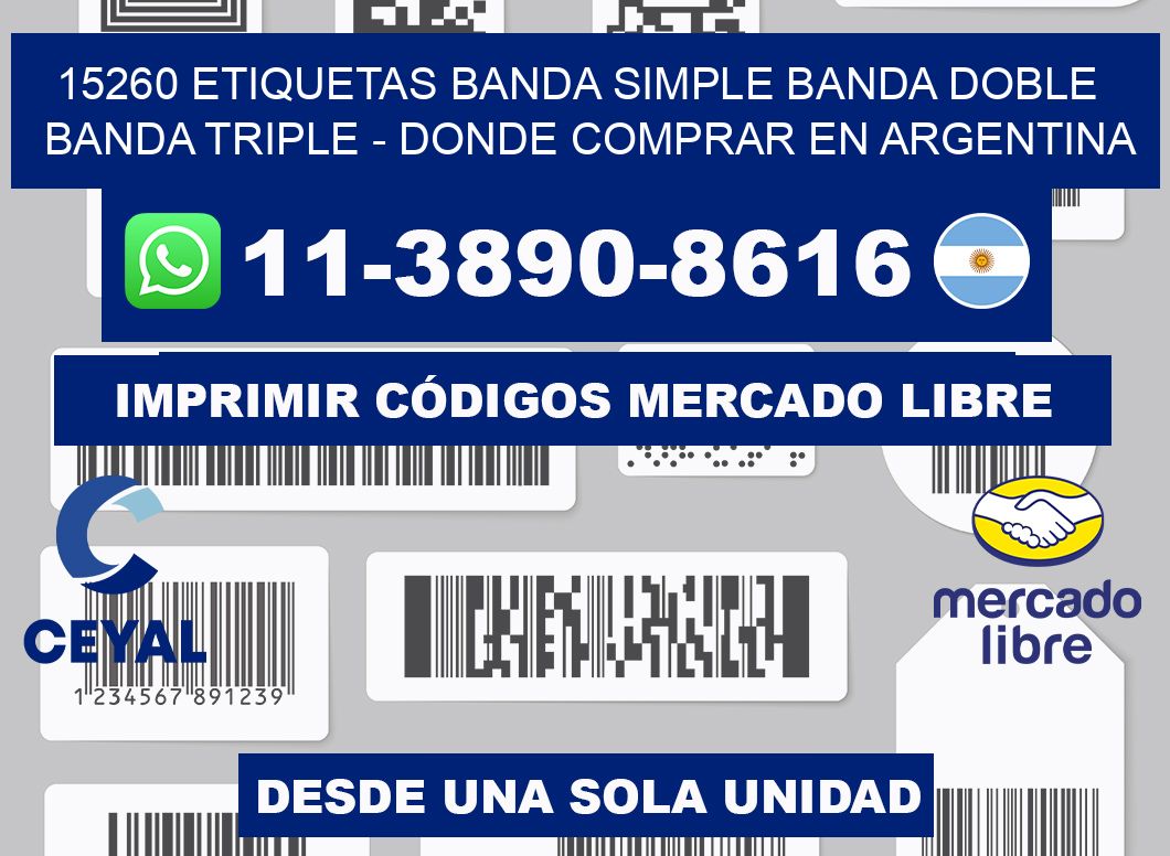 15260 etiquetas banda simple banda doble banda triple - Donde Comprar en Argentina