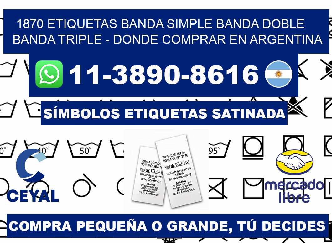 1870 etiquetas banda simple banda doble banda triple - Donde Comprar en Argentina