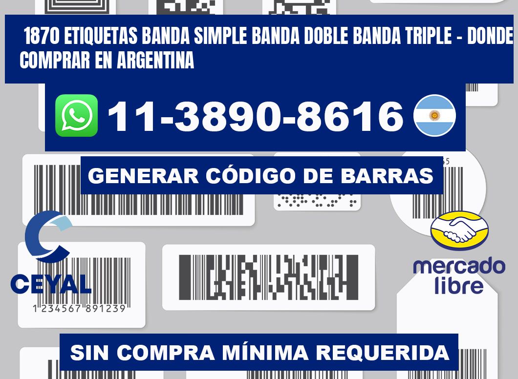 1870 etiquetas banda simple banda doble banda triple - Donde Comprar en Argentina