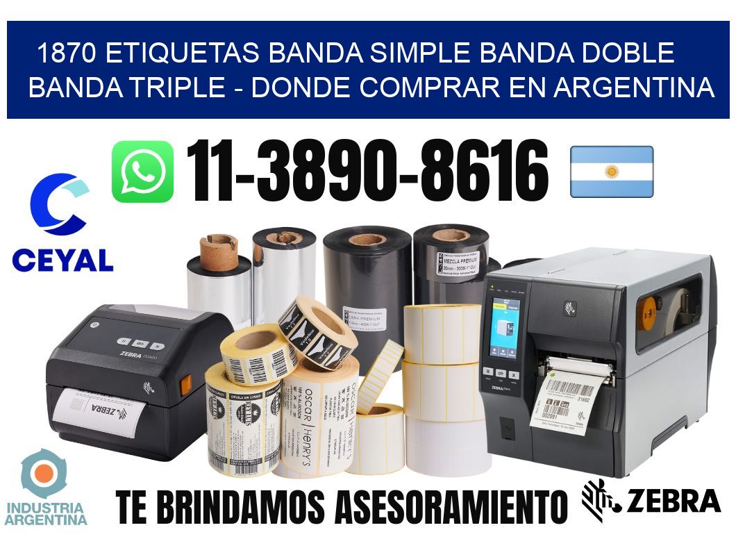 1870 etiquetas banda simple banda doble banda triple - Donde Comprar en Argentina