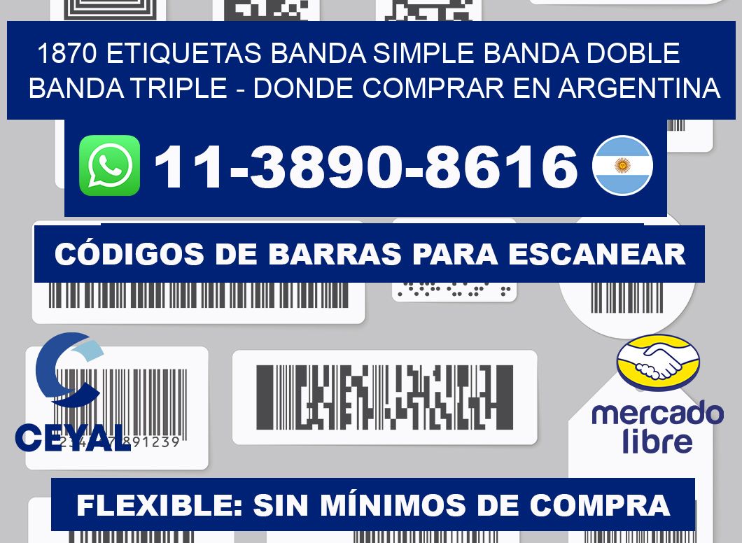 1870 etiquetas banda simple banda doble banda triple - Donde Comprar en Argentina