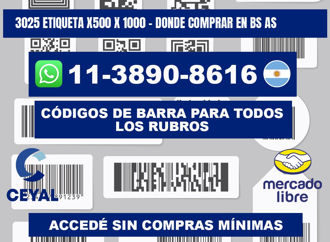 3025 etiqueta x500 x 1000 - Donde Comprar en bs as