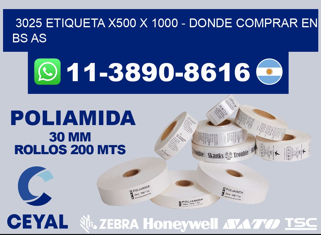 3025 etiqueta x500 x 1000 - Donde Comprar en bs as