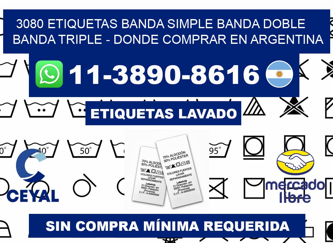 3080 etiquetas banda simple banda doble banda triple - Donde Comprar en Argentina