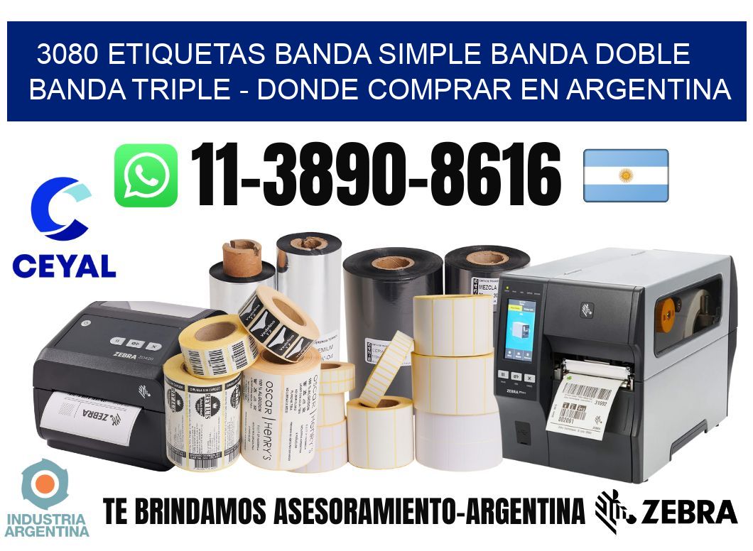 3080 etiquetas banda simple banda doble banda triple - Donde Comprar en Argentina