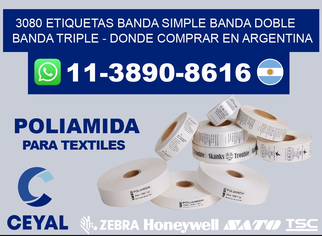 3080 etiquetas banda simple banda doble banda triple - Donde Comprar en Argentina