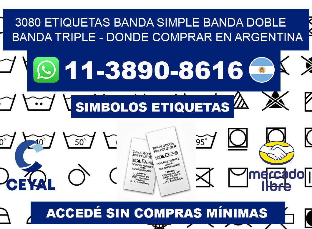 3080 etiquetas banda simple banda doble banda triple - Donde Comprar en Argentina