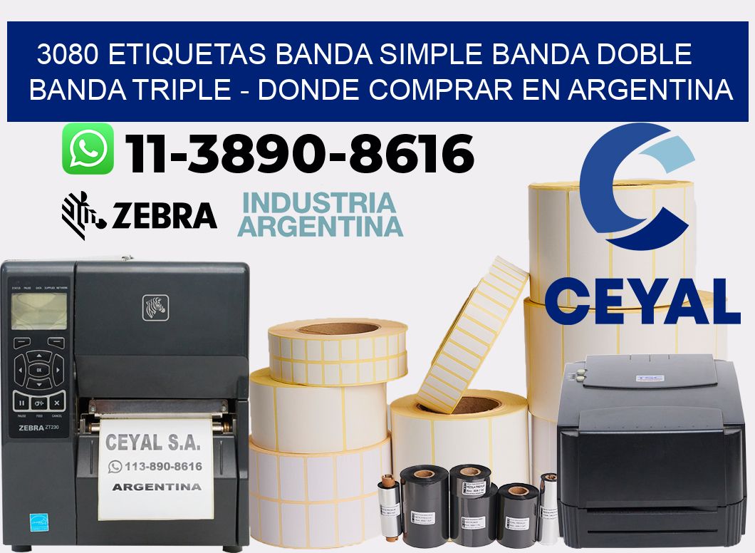 3080 etiquetas banda simple banda doble banda triple - Donde Comprar en Argentina