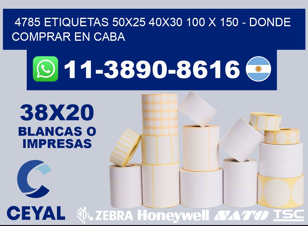 4785 etiquetas 50x25 40x30 100 x 150 - Donde Comprar en Caba