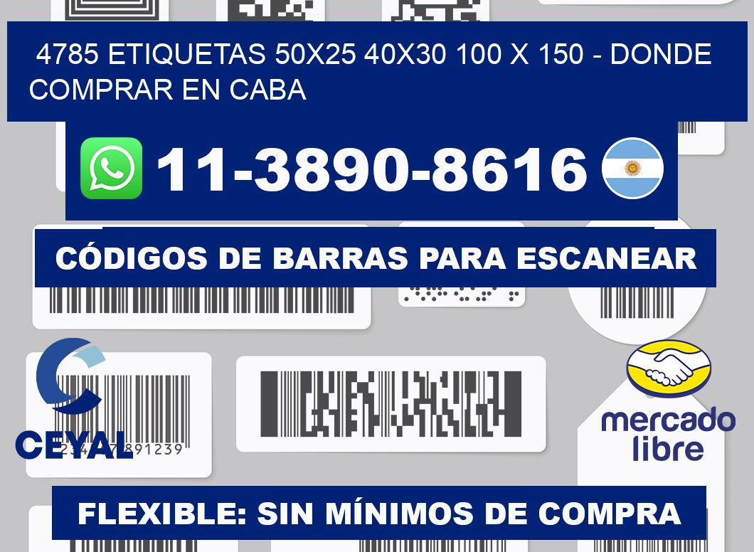 4785 etiquetas 50x25 40x30 100 x 150 - Donde Comprar en Caba