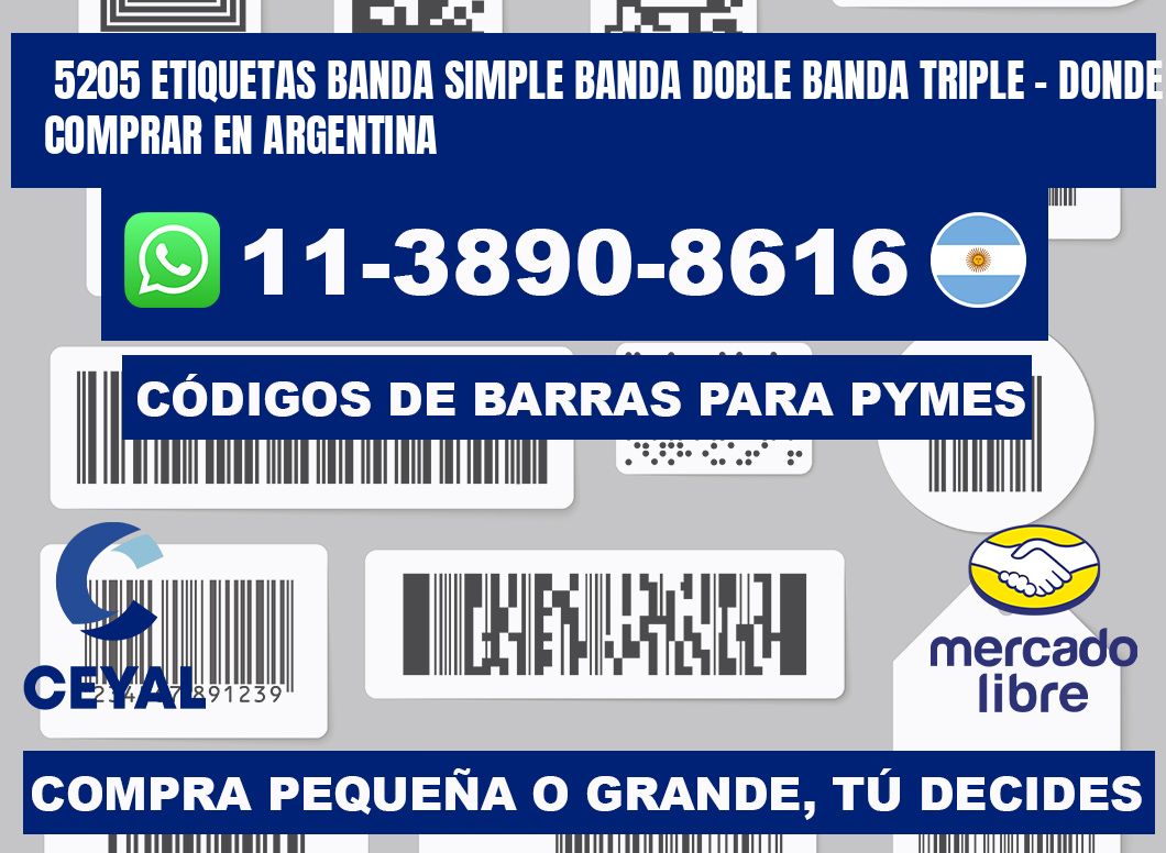 5205 etiquetas banda simple banda doble banda triple - Donde Comprar en Argentina