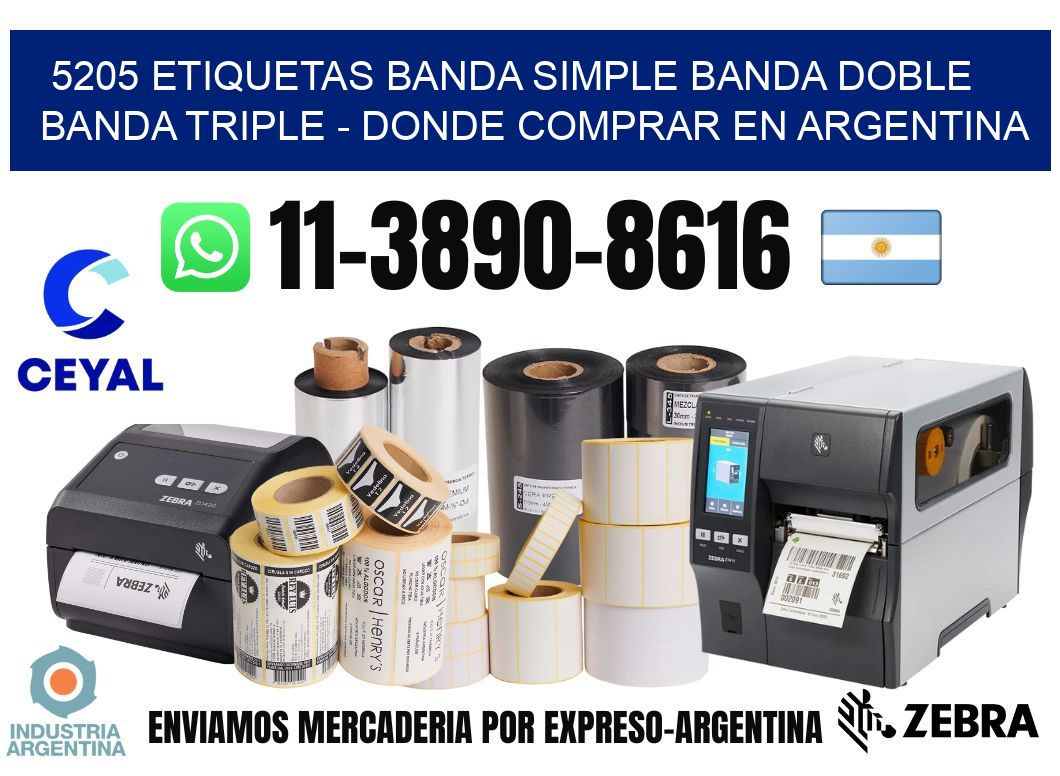 5205 etiquetas banda simple banda doble banda triple - Donde Comprar en Argentina
