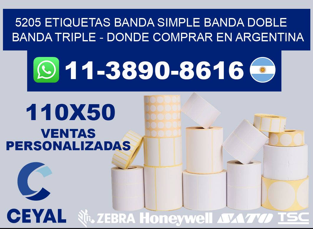 5205 etiquetas banda simple banda doble banda triple - Donde Comprar en Argentina