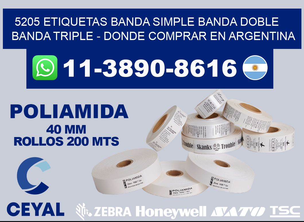 5205 etiquetas banda simple banda doble banda triple - Donde Comprar en Argentina