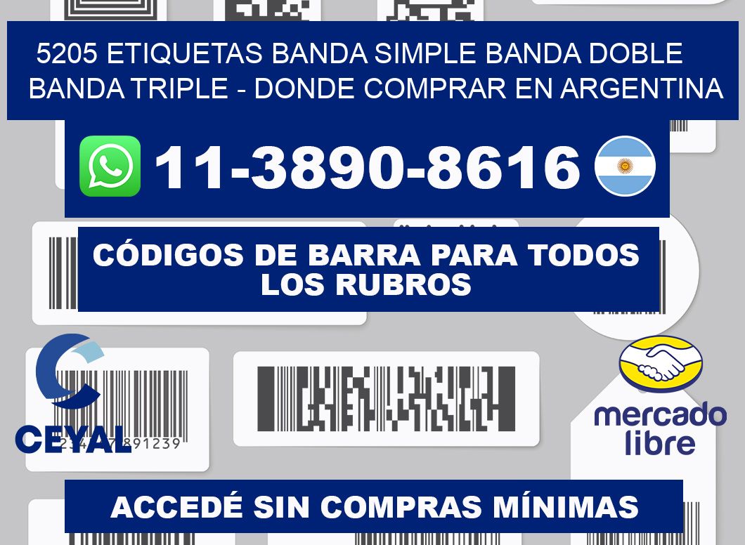 5205 etiquetas banda simple banda doble banda triple - Donde Comprar en Argentina