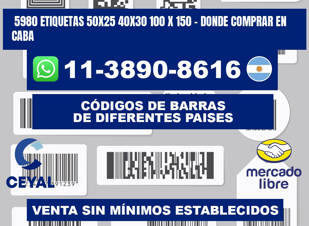 5980 etiquetas 50x25 40x30 100 x 150 - Donde Comprar en Caba