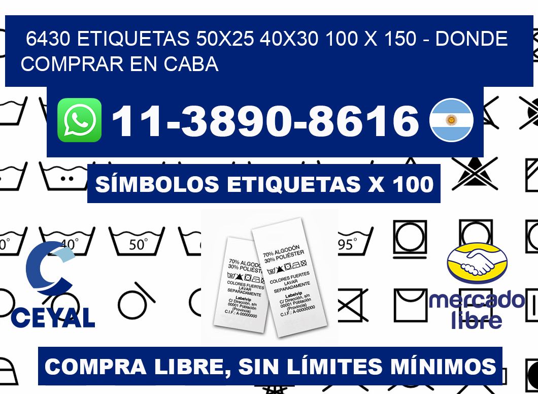 6430 etiquetas 50x25 40x30 100 x 150 - Donde Comprar en Caba