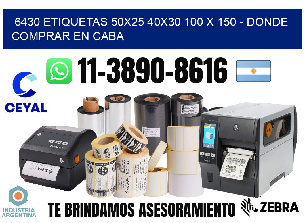 6430 etiquetas 50x25 40x30 100 x 150 - Donde Comprar en Caba
