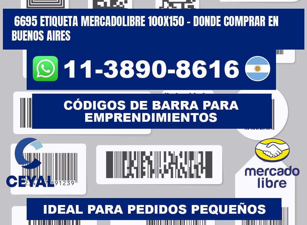6695 etiqueta MercadoLibre 100x150 - Donde Comprar en Buenos Aires