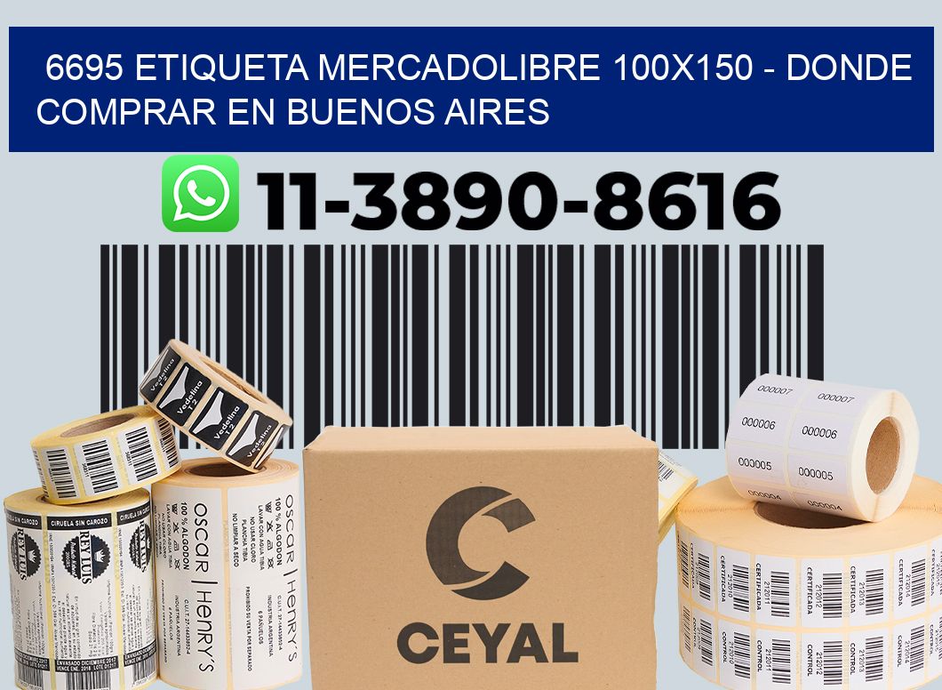 6695 etiqueta MercadoLibre 100x150 - Donde Comprar en Buenos Aires