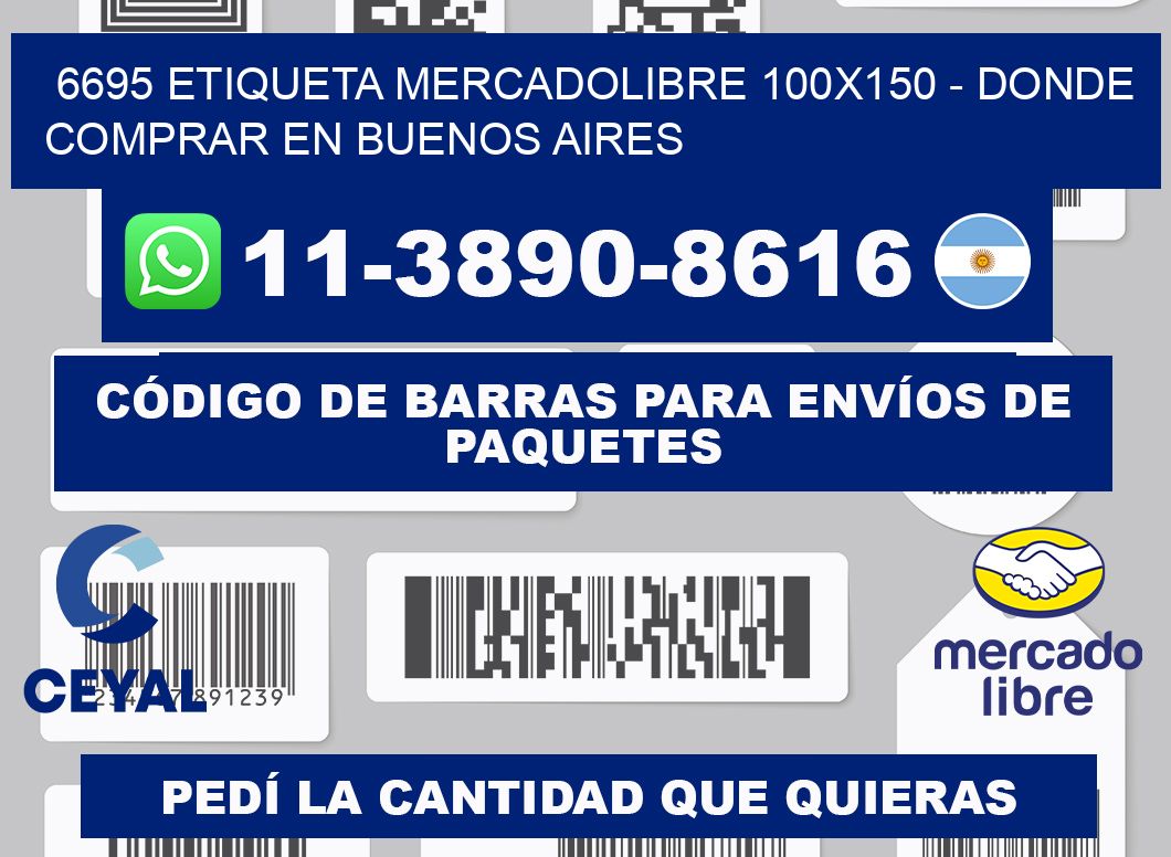 6695 etiqueta MercadoLibre 100x150 - Donde Comprar en Buenos Aires