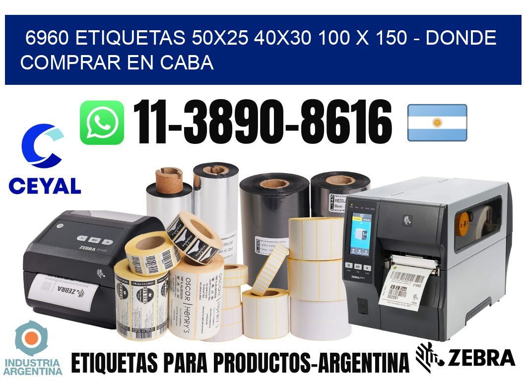 6960 etiquetas 50x25 40x30 100 x 150 - Donde Comprar en Caba
