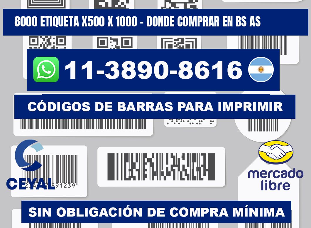 8000 etiqueta x500 x 1000 - Donde Comprar en bs as