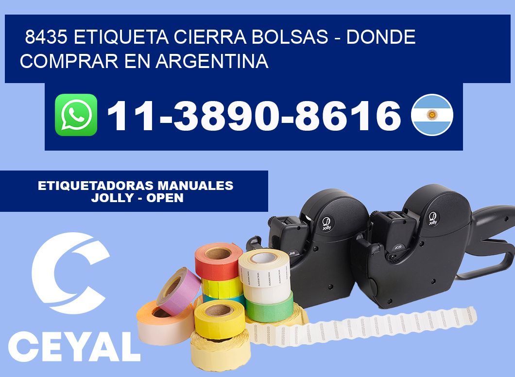 8435 etiqueta Cierra Bolsas - Donde Comprar en Argentina