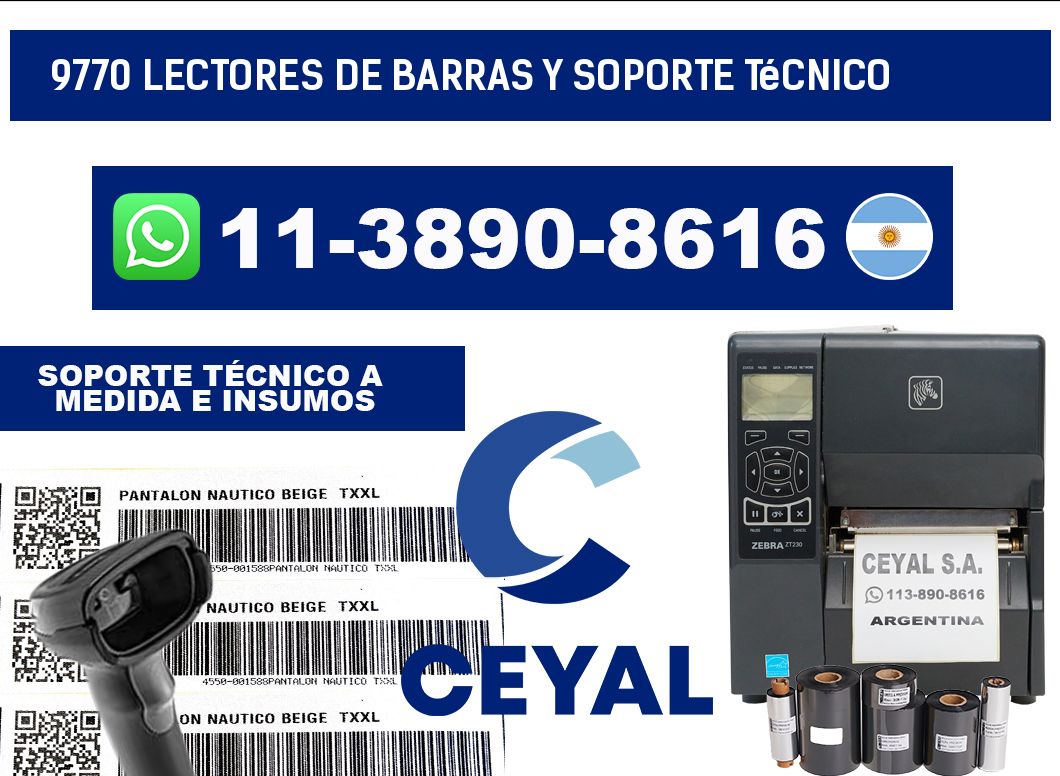 9770 Lectores de barras y Soporte Técnico