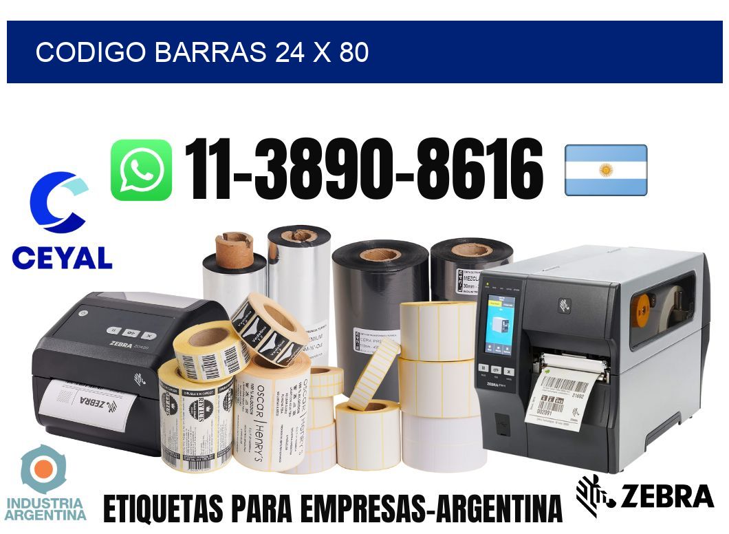 Codigo barras 24 x 80