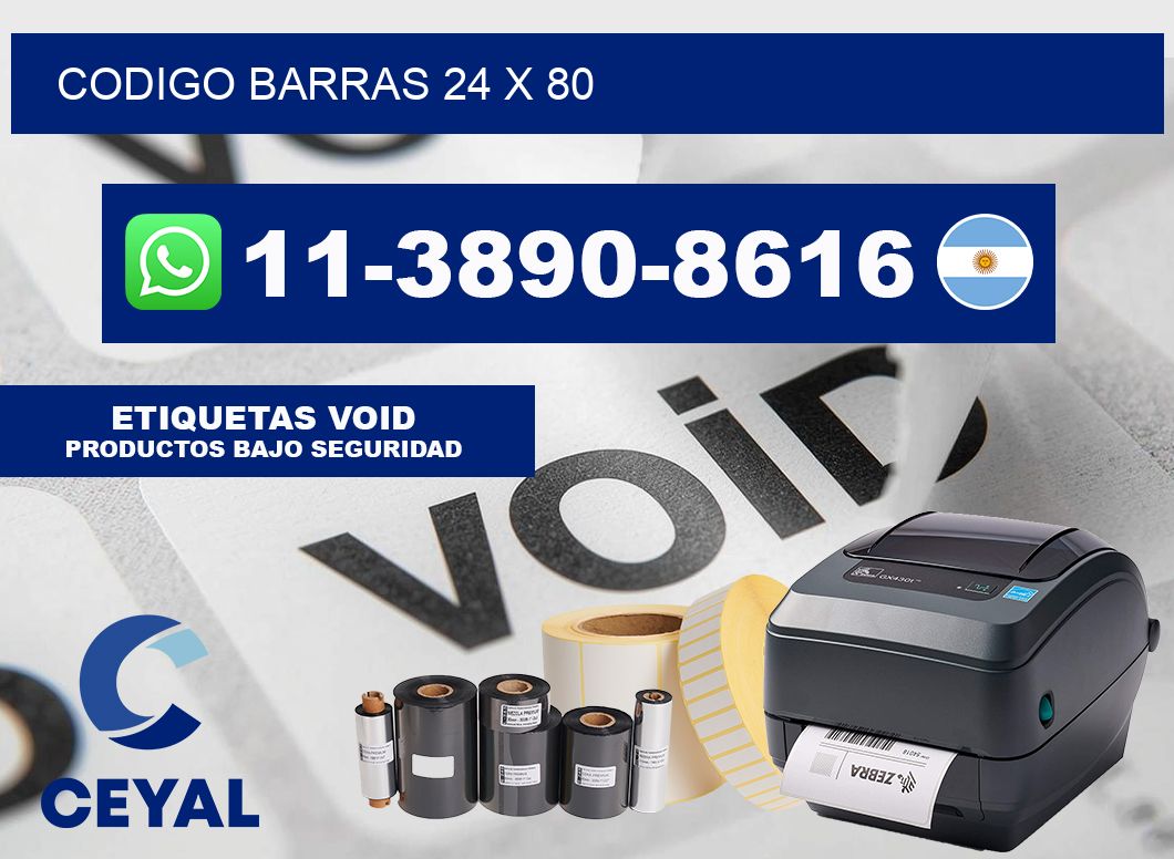 Codigo barras 24 x 80
