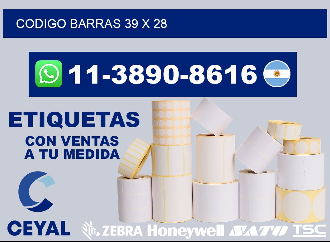 Codigo barras 39 x 28